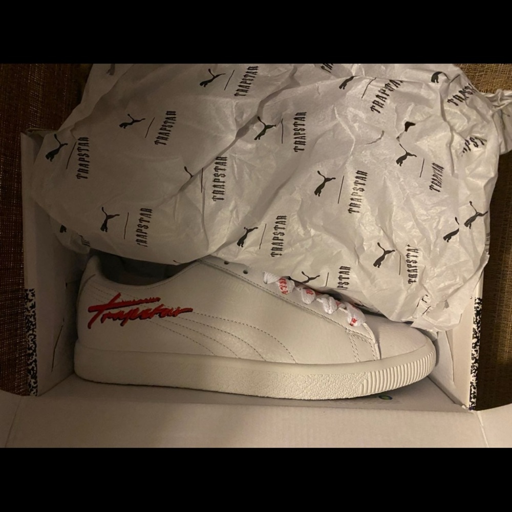 Puma White Sneakers With Red Script - image 1